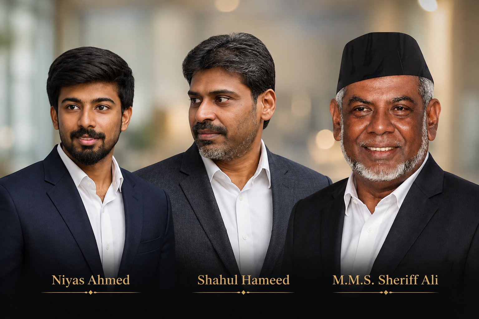 Niyas Ahmed, Shahul Hameed and M.M.S. Sheriff Ali - South India Pipe Traders